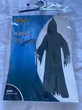 Spirit Reaper Kids Costume - Black Hooded Cape